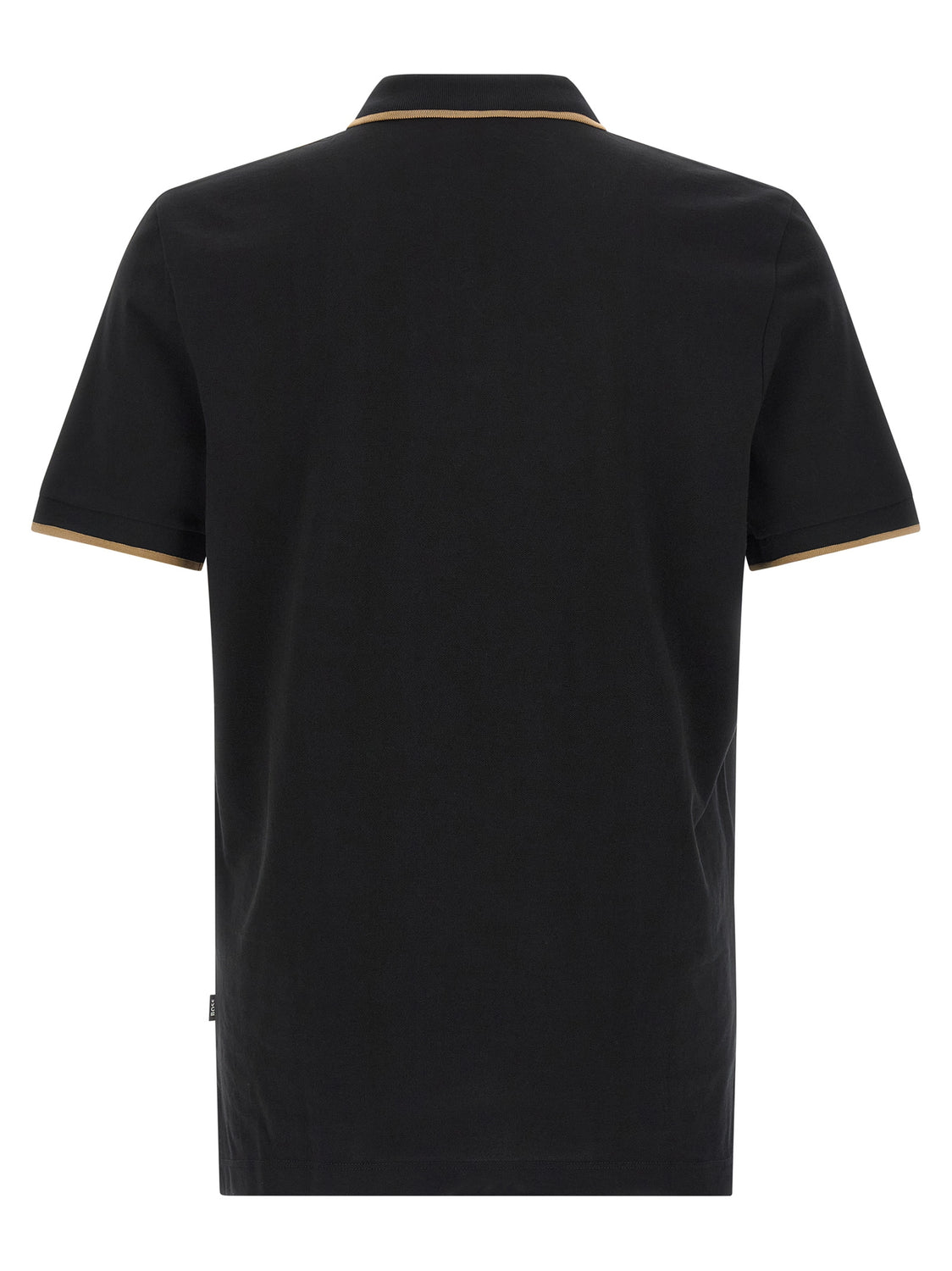 Black Cotton Polo Shirt