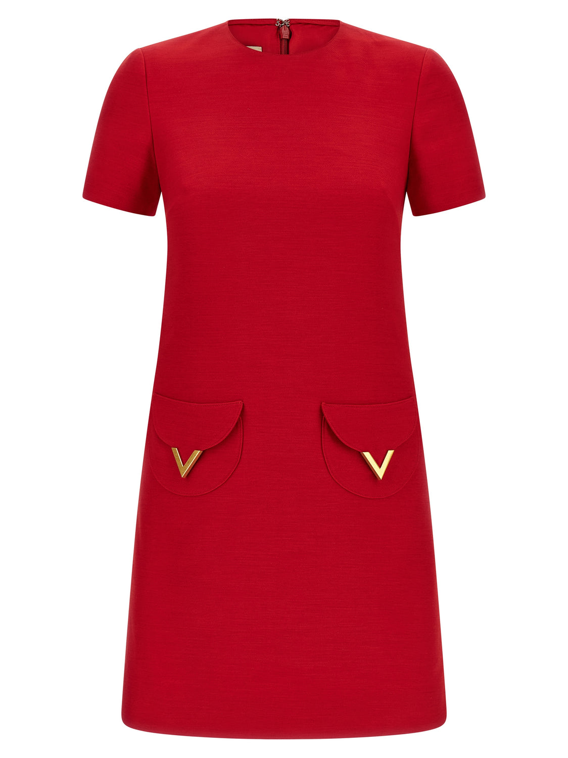 Multicolor Virgin Wool Short Dress