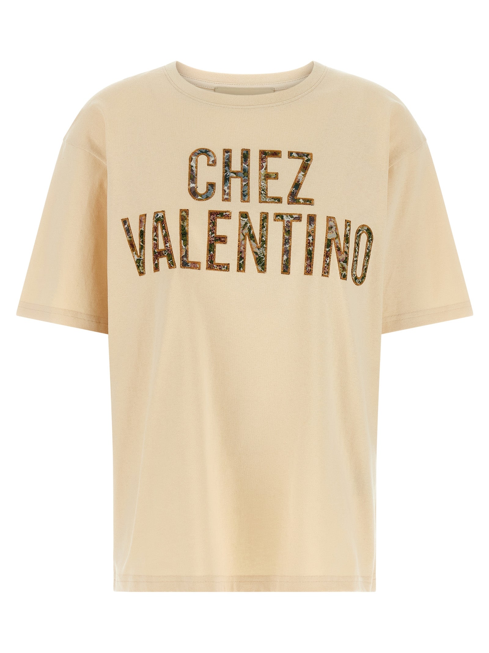 Beige Cotton T-Shirt