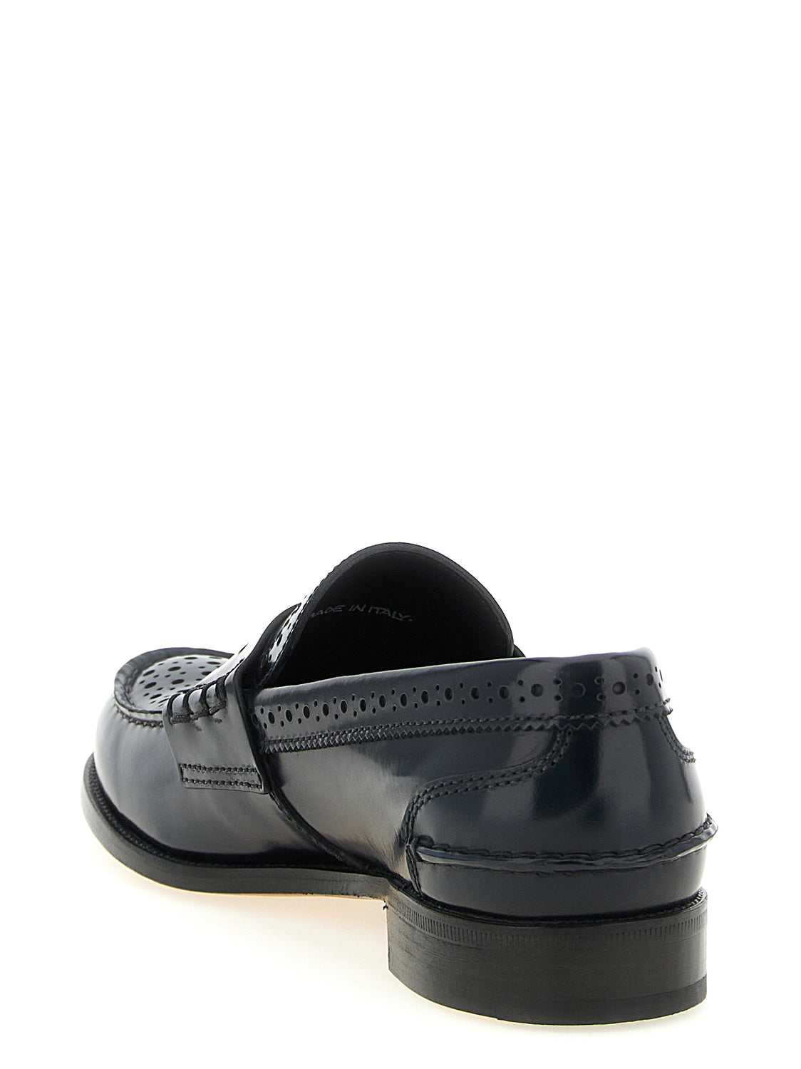 Blue Calfskin Slip-On Loafers