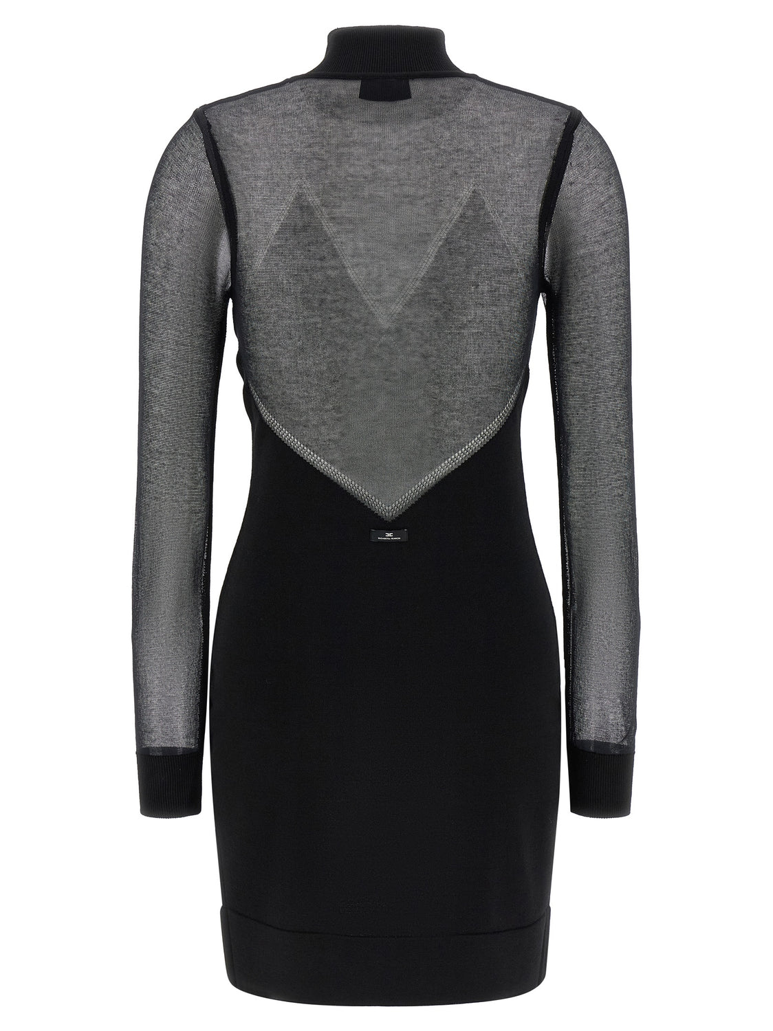 Black Viscose Short Dress
