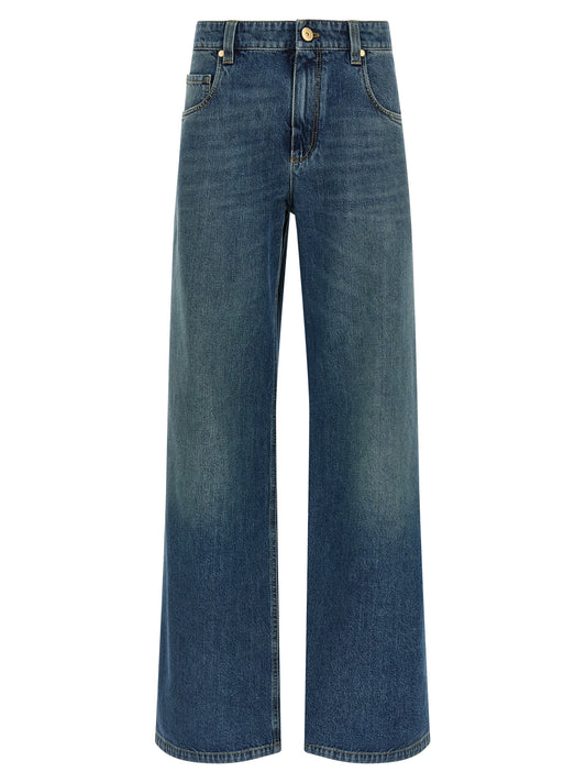 Blue Cotton Jeans Denim