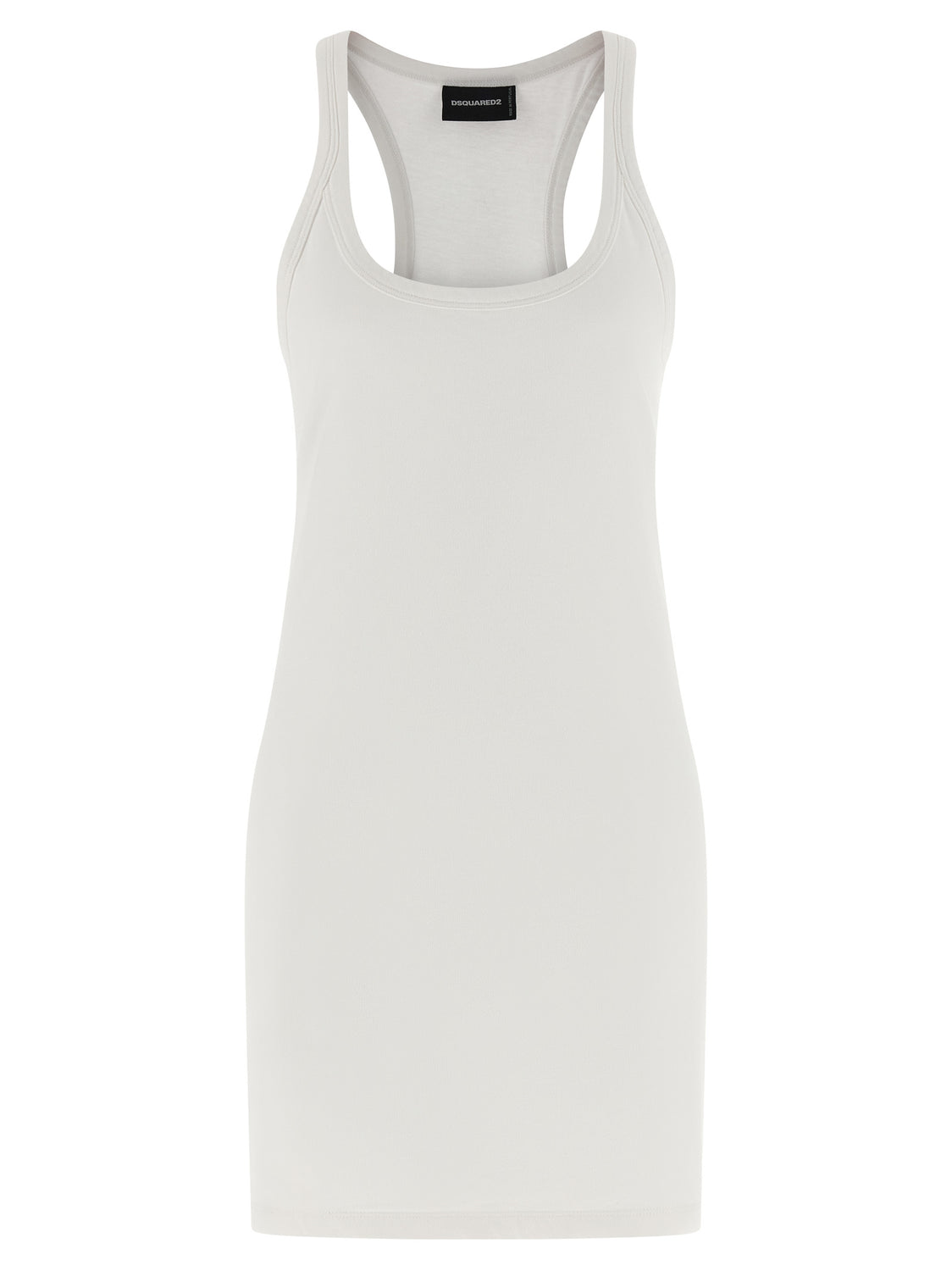 White Cotton Short Dress