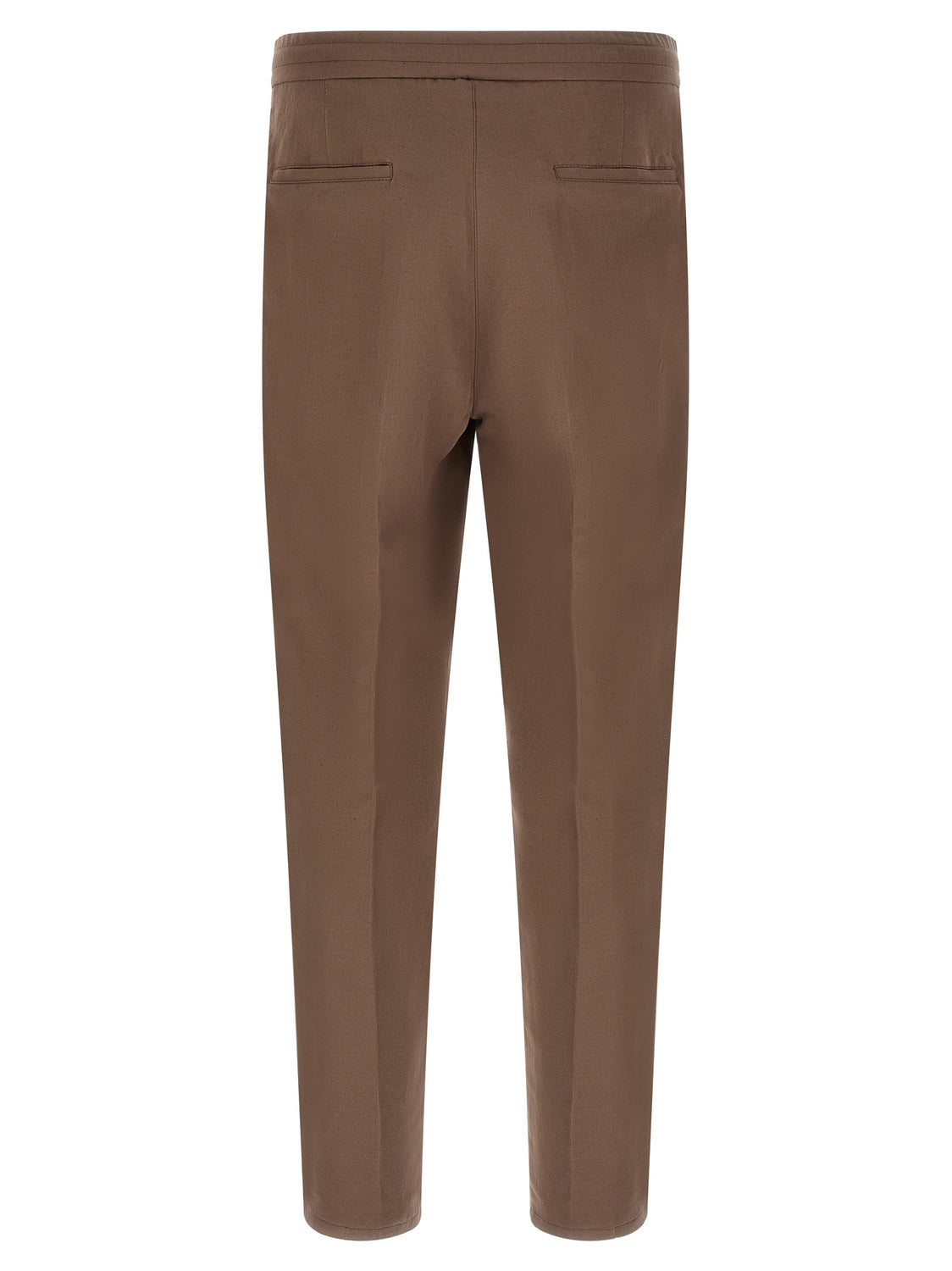 Brown Linen Casual Pants