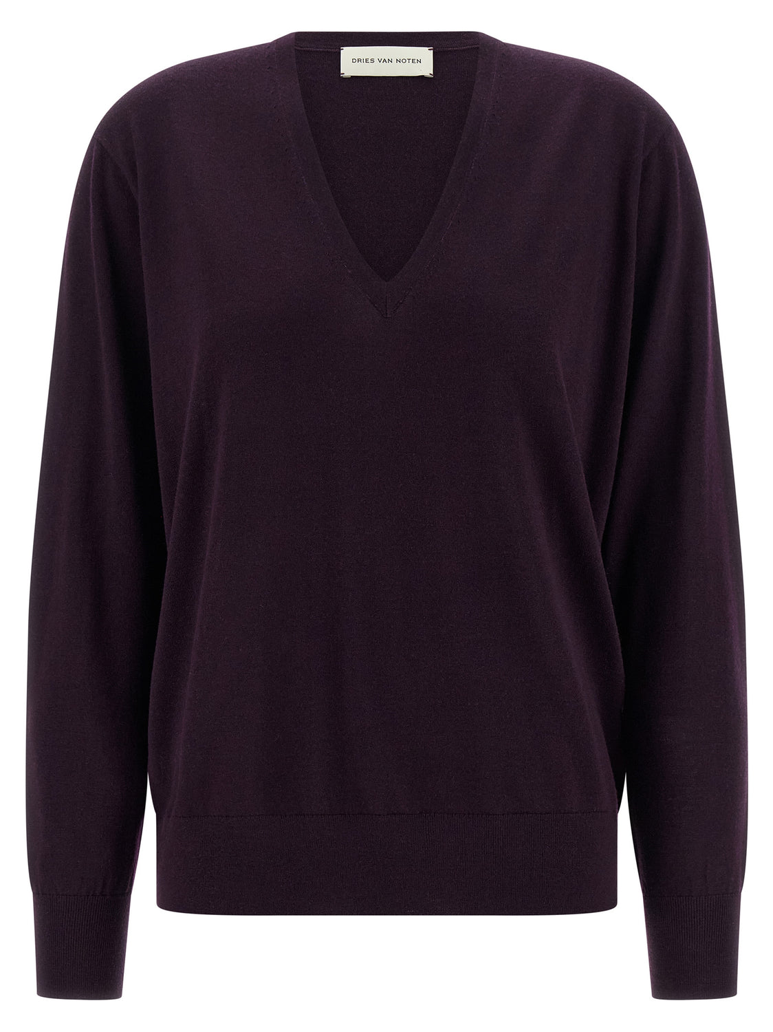 Purple Merino Wool Cardigan