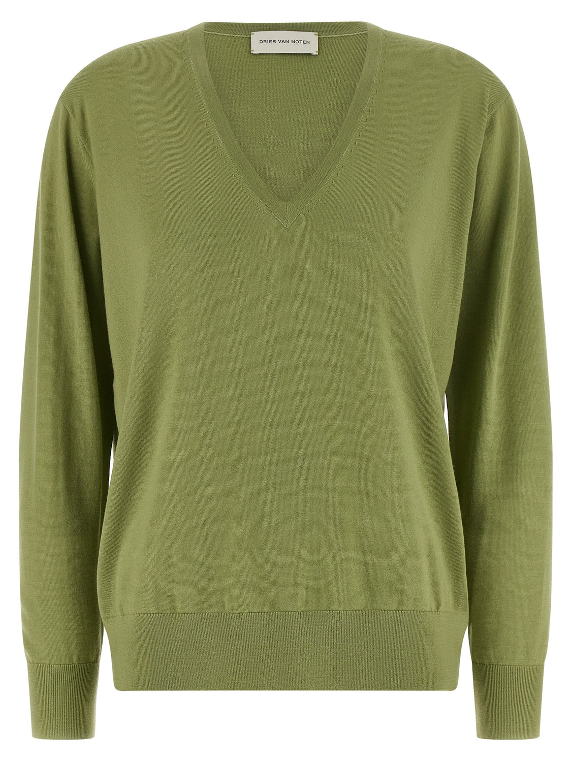 Bicolor Merino Wool Cardigan