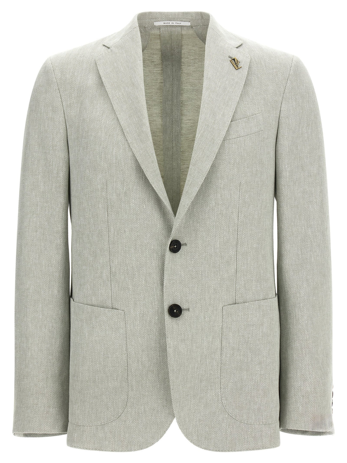 Bicolor Linen Blazer