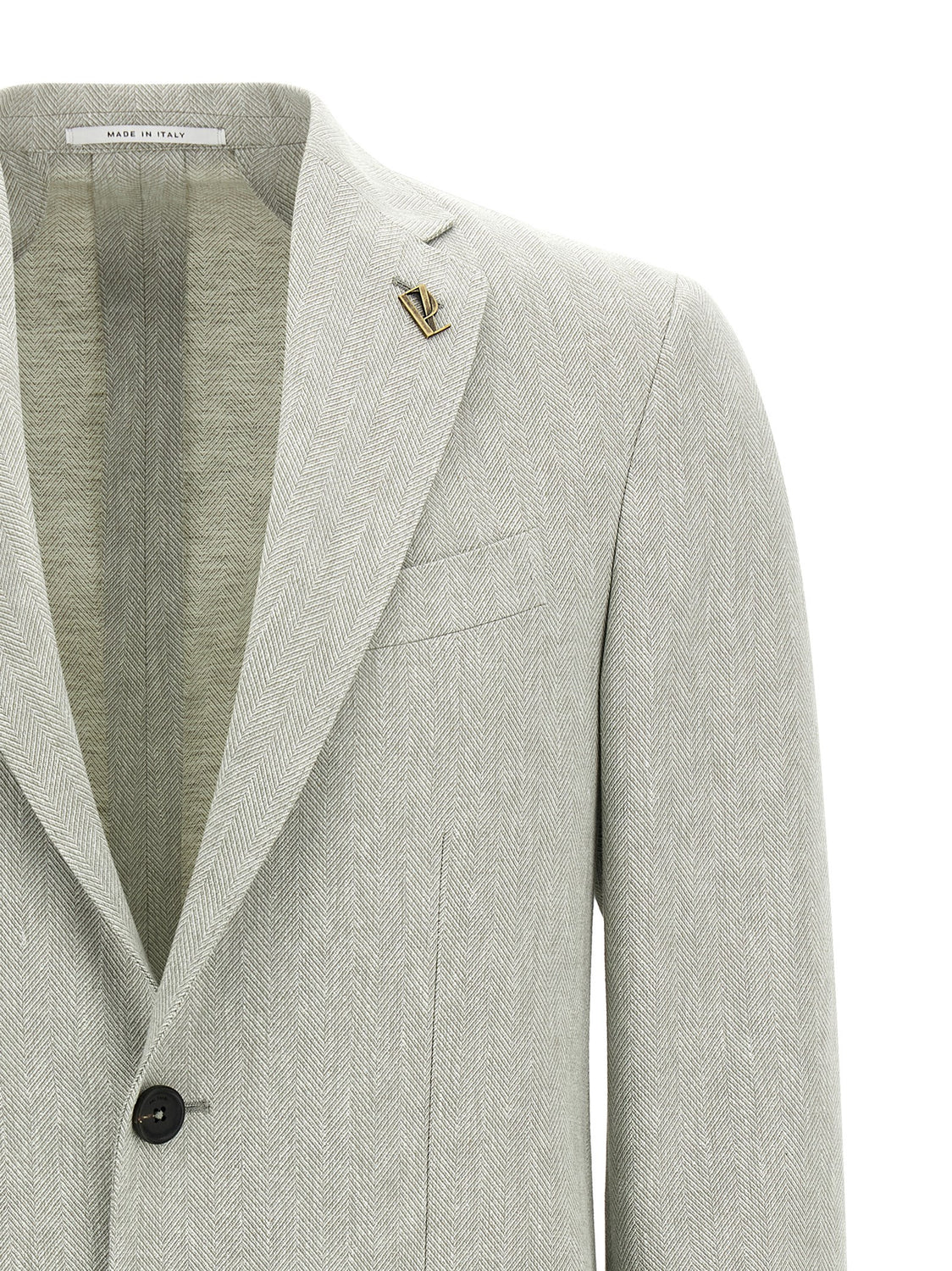 Bicolor Linen Blazer