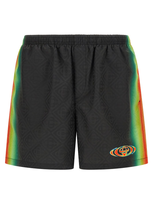 Multicolor Polyester Swim Shorts