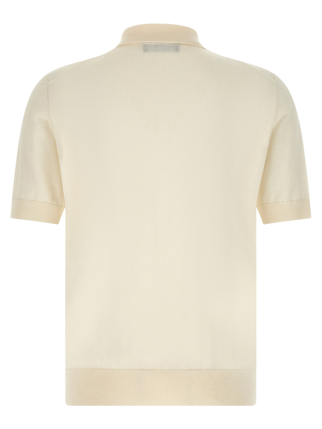 White Cotton Polo Shirt