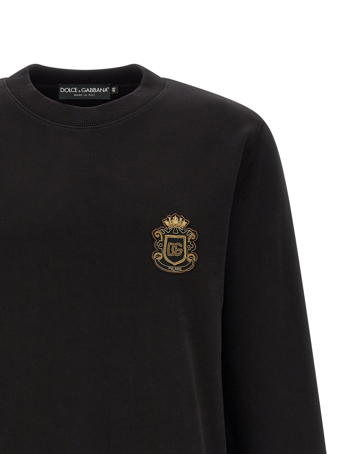 Black Cotton Sweatshirt