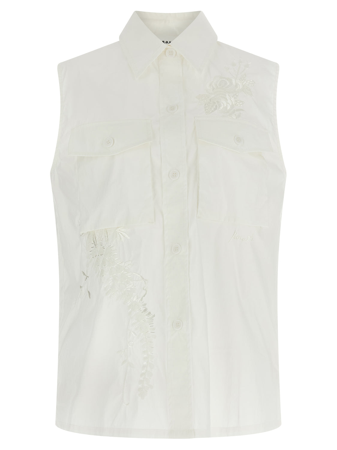 White Polyamide Blouse