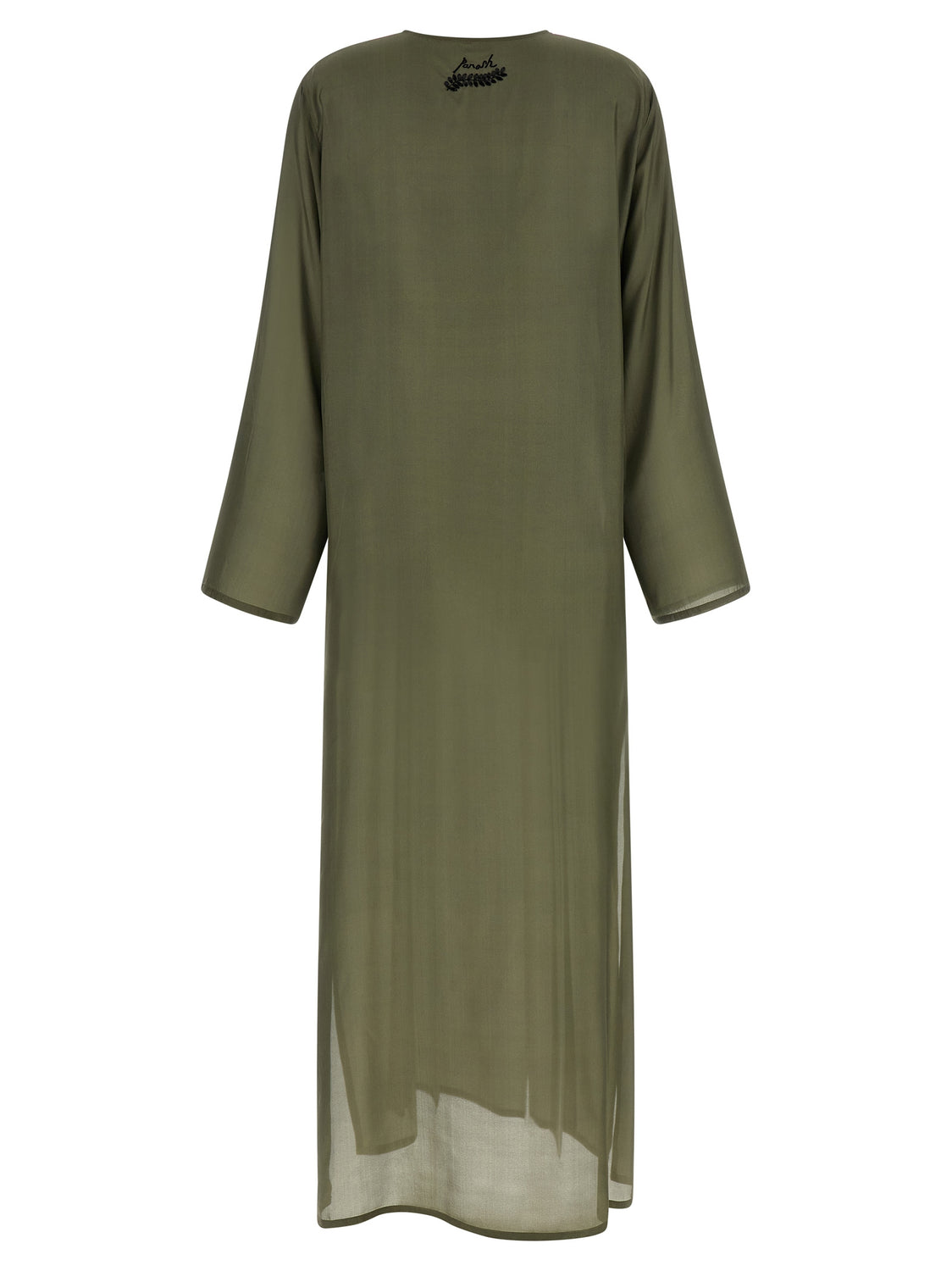 Bicolor Silk Long Dress