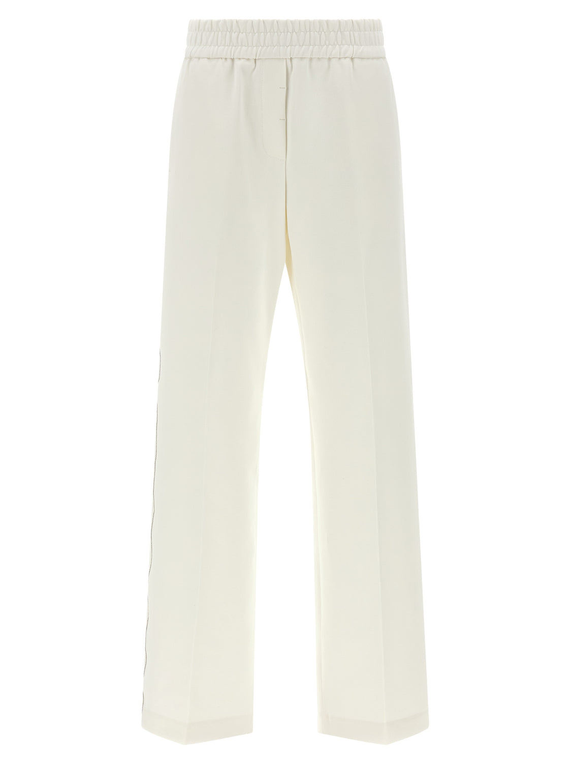 White Cotton Casual Pants