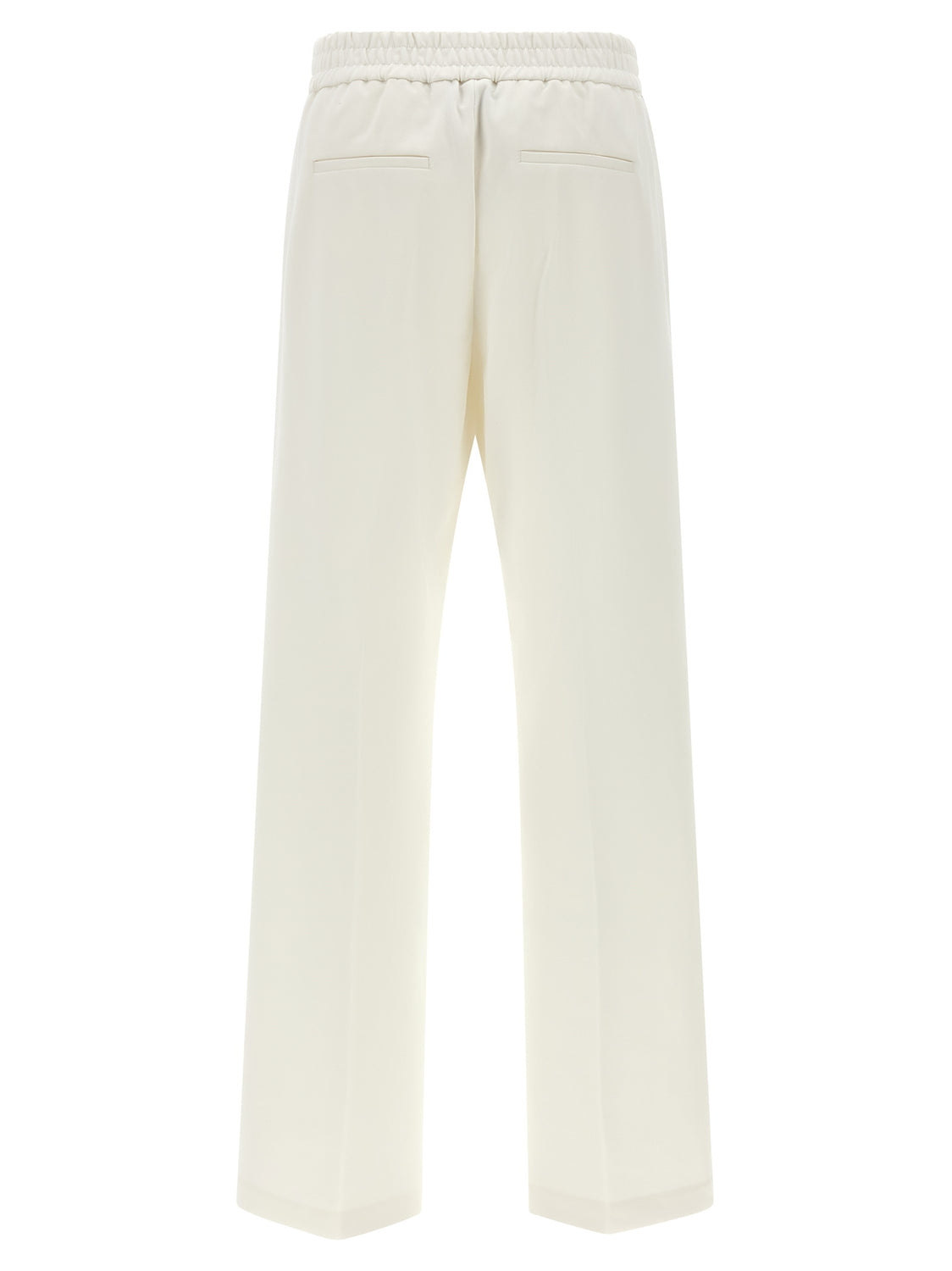 White Cotton Casual Pants