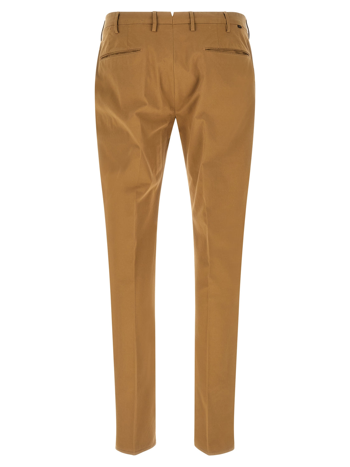 Brown Cotton Casual Pants