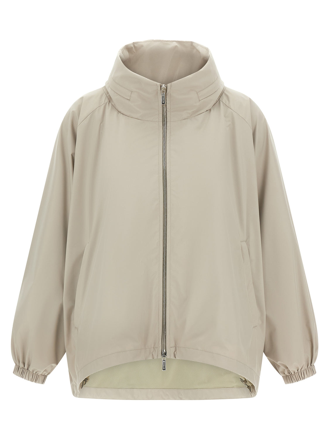 Gray Polyester Shell Jacket