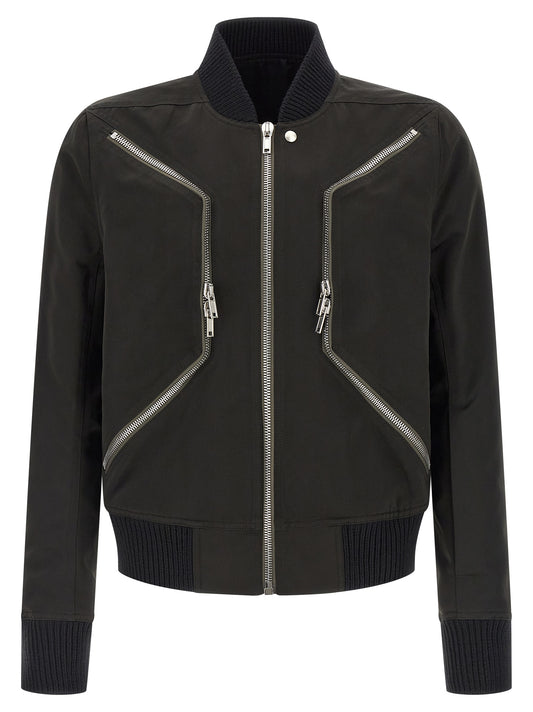 Black Polyester Bomber