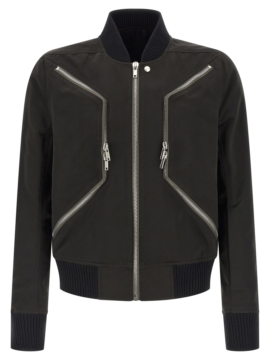 Black Polyester Bomber