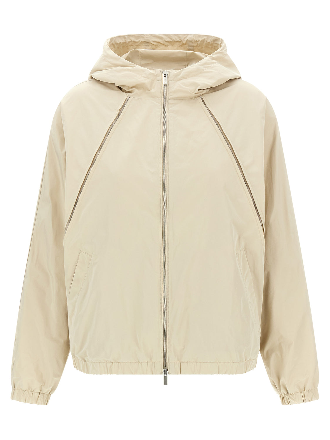 Beige Polyester Shell Jacket