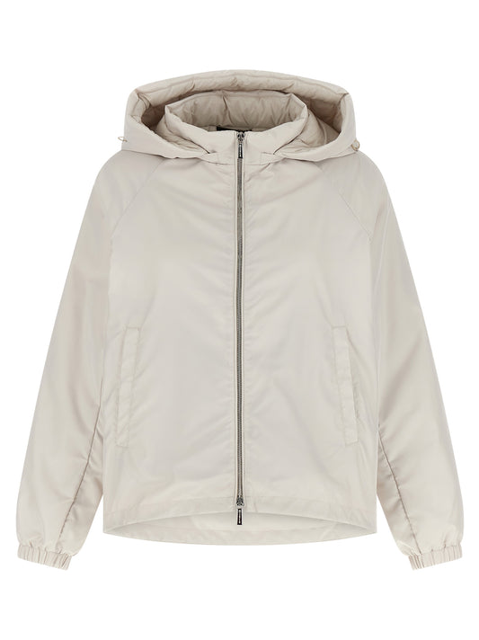 Beige Polyester Shell Jacket