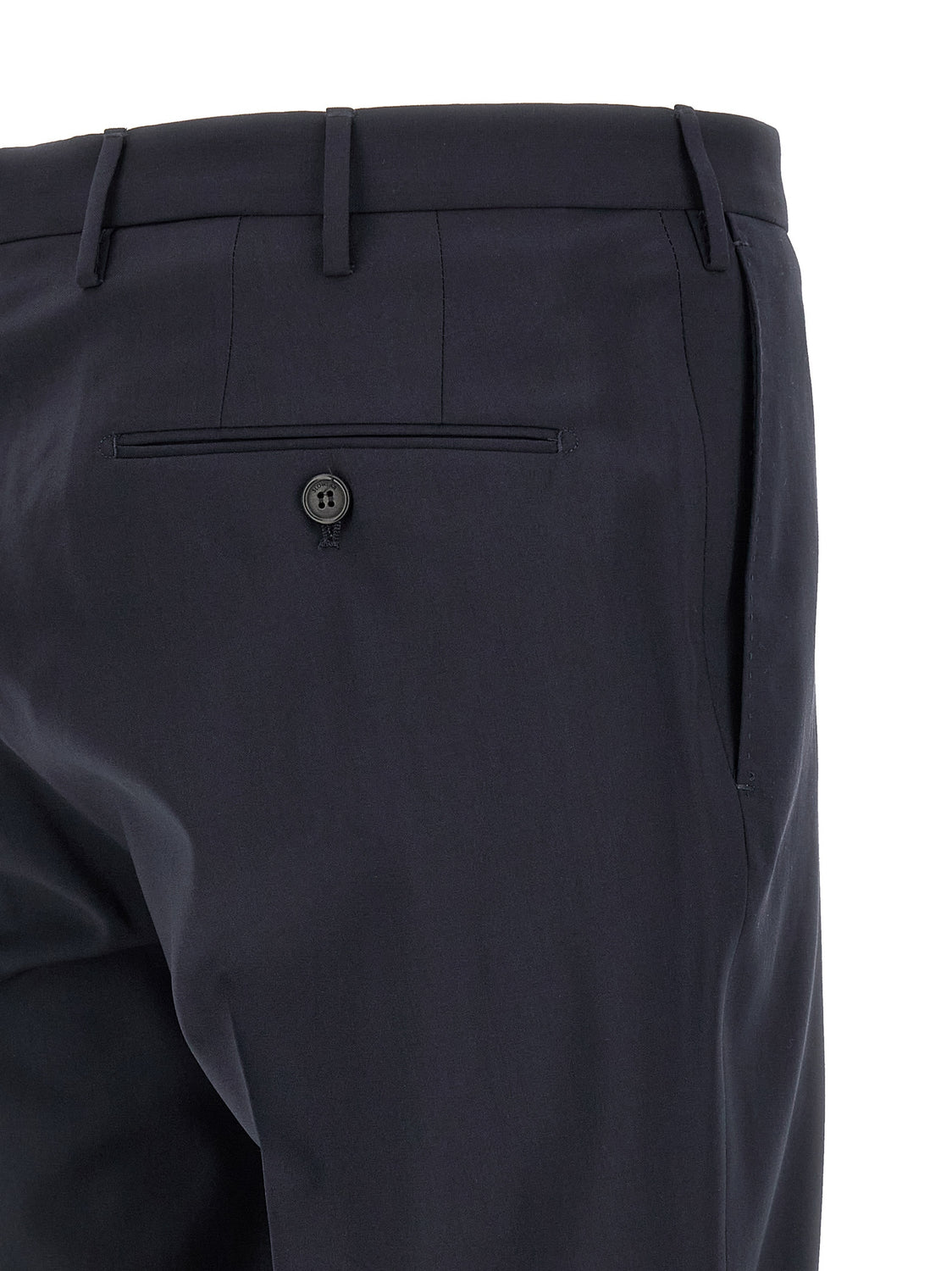 Blue Virgin Wool Dress Pants