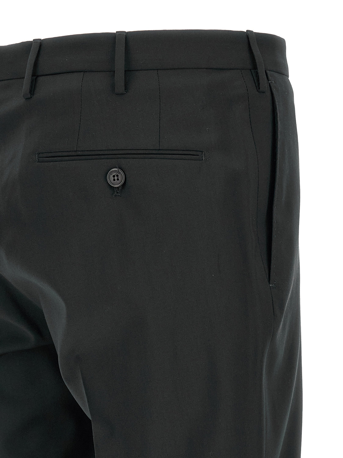 Black Virgin Wool Dress Pants