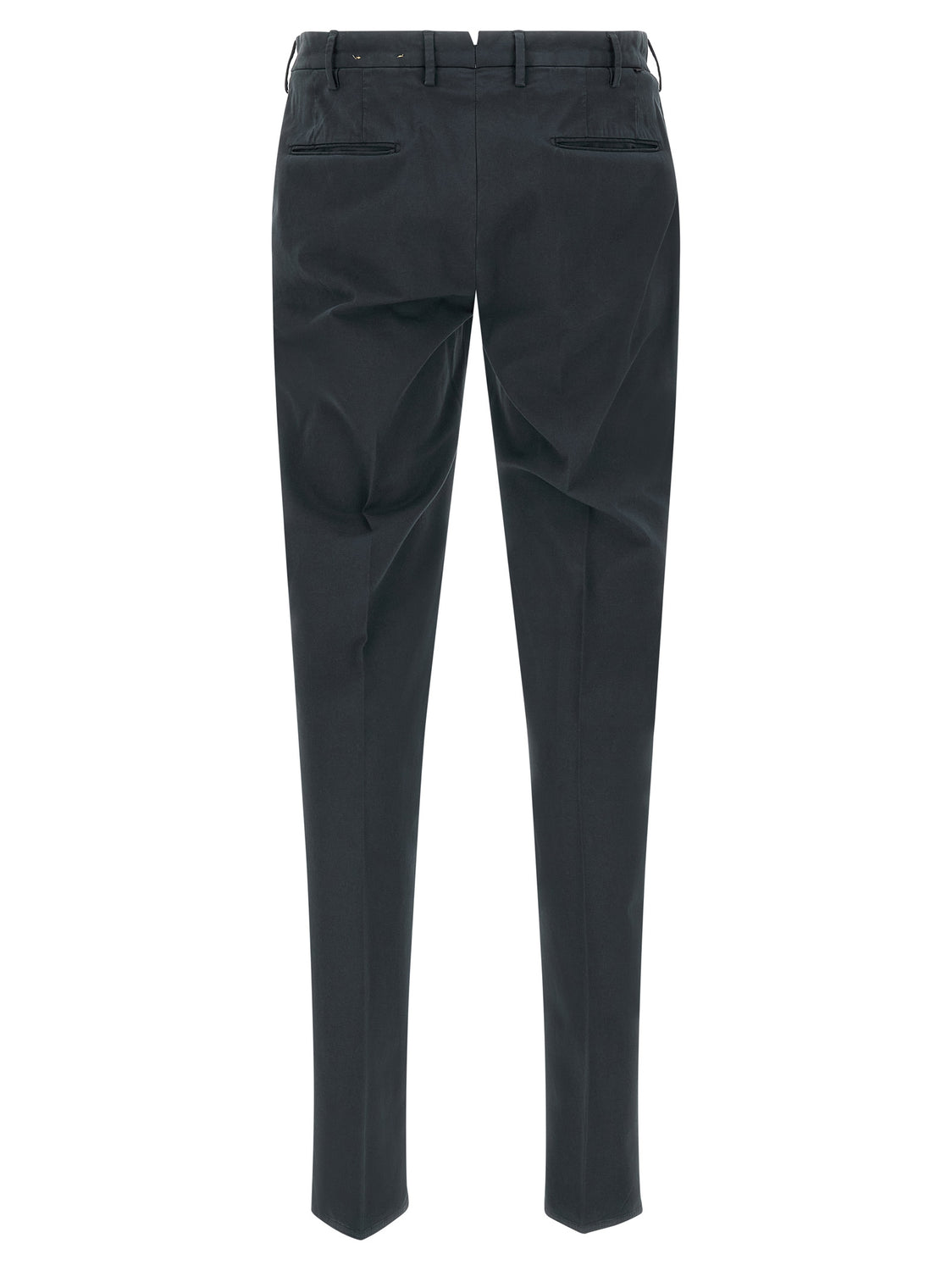 Blue Cotton Casual Pants