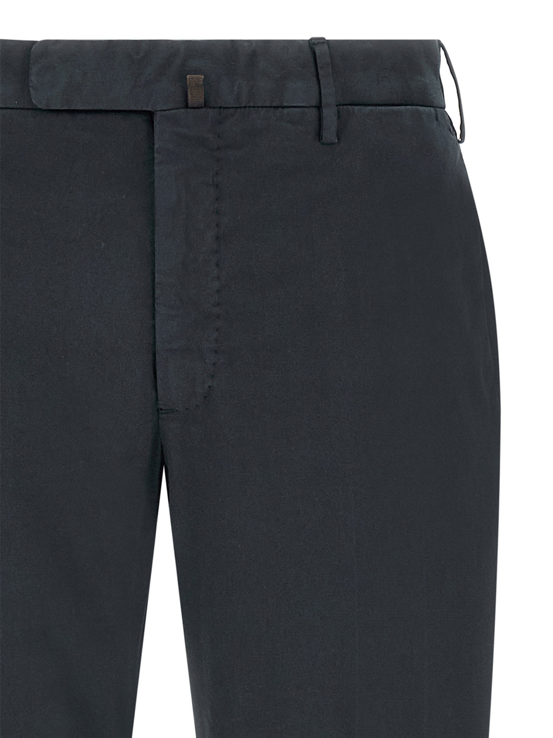 Blue Cotton Casual Pants