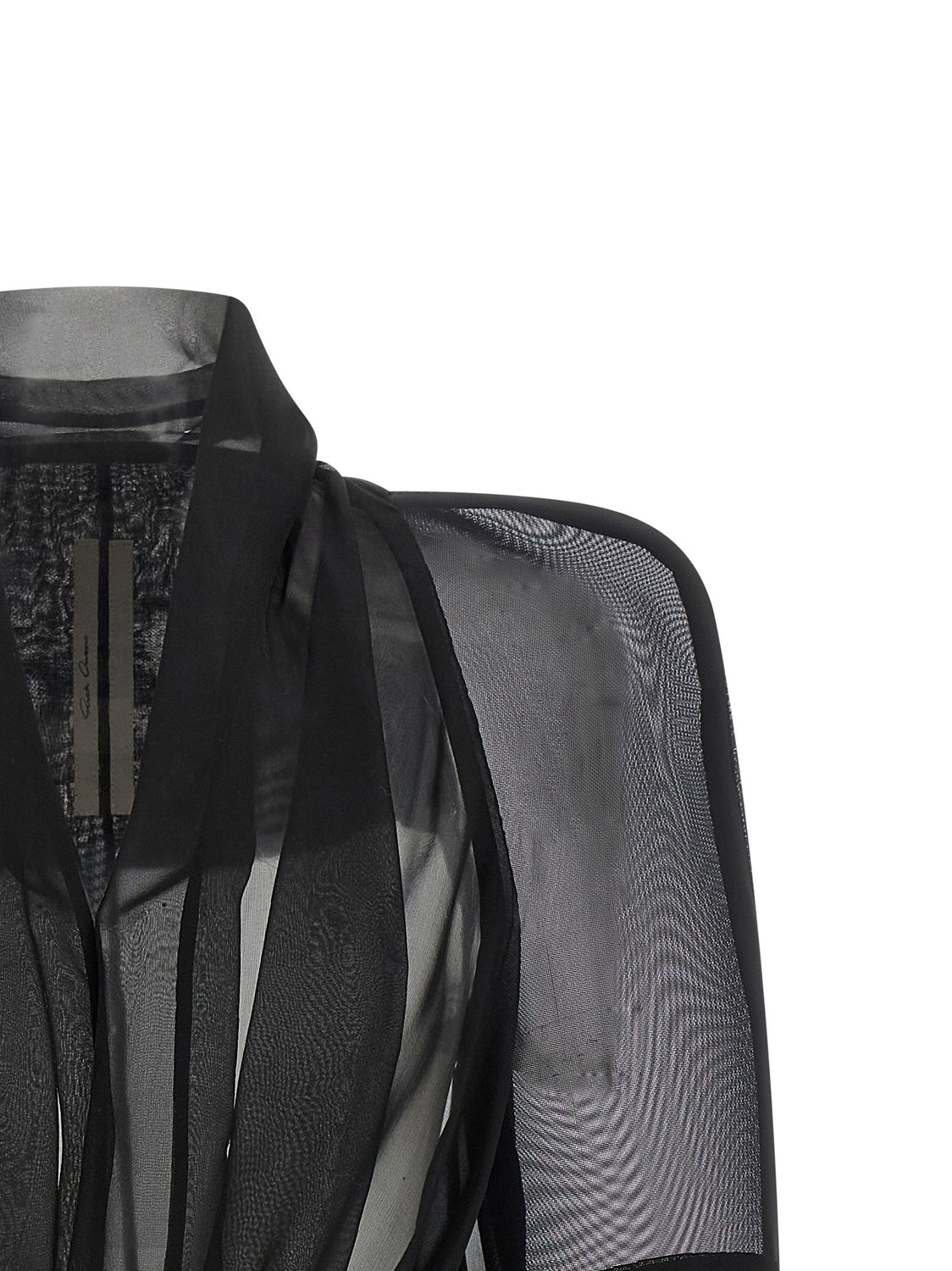 Black Silk Full-Length Jacket