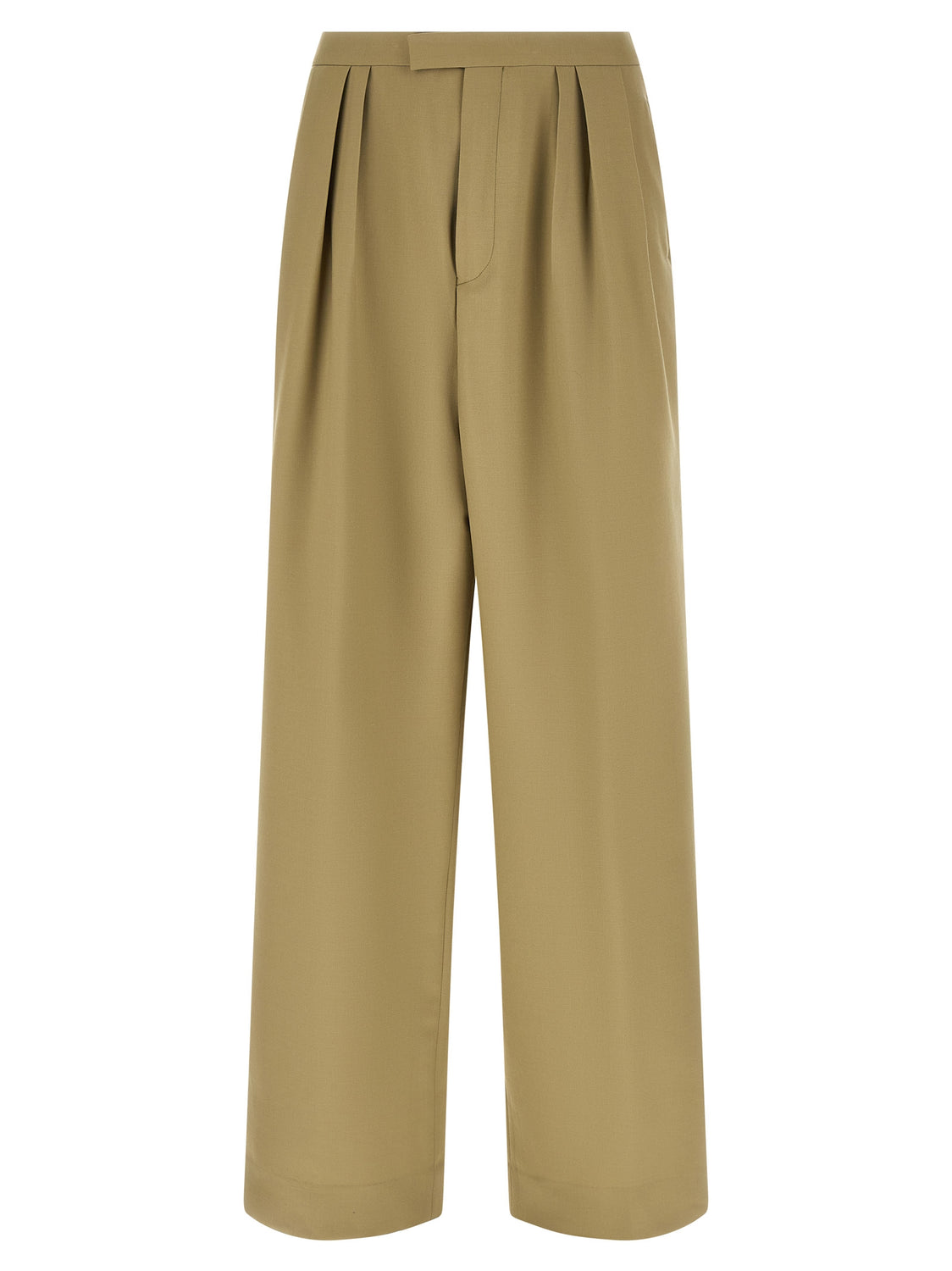 Bicolor Wool Casual Pants