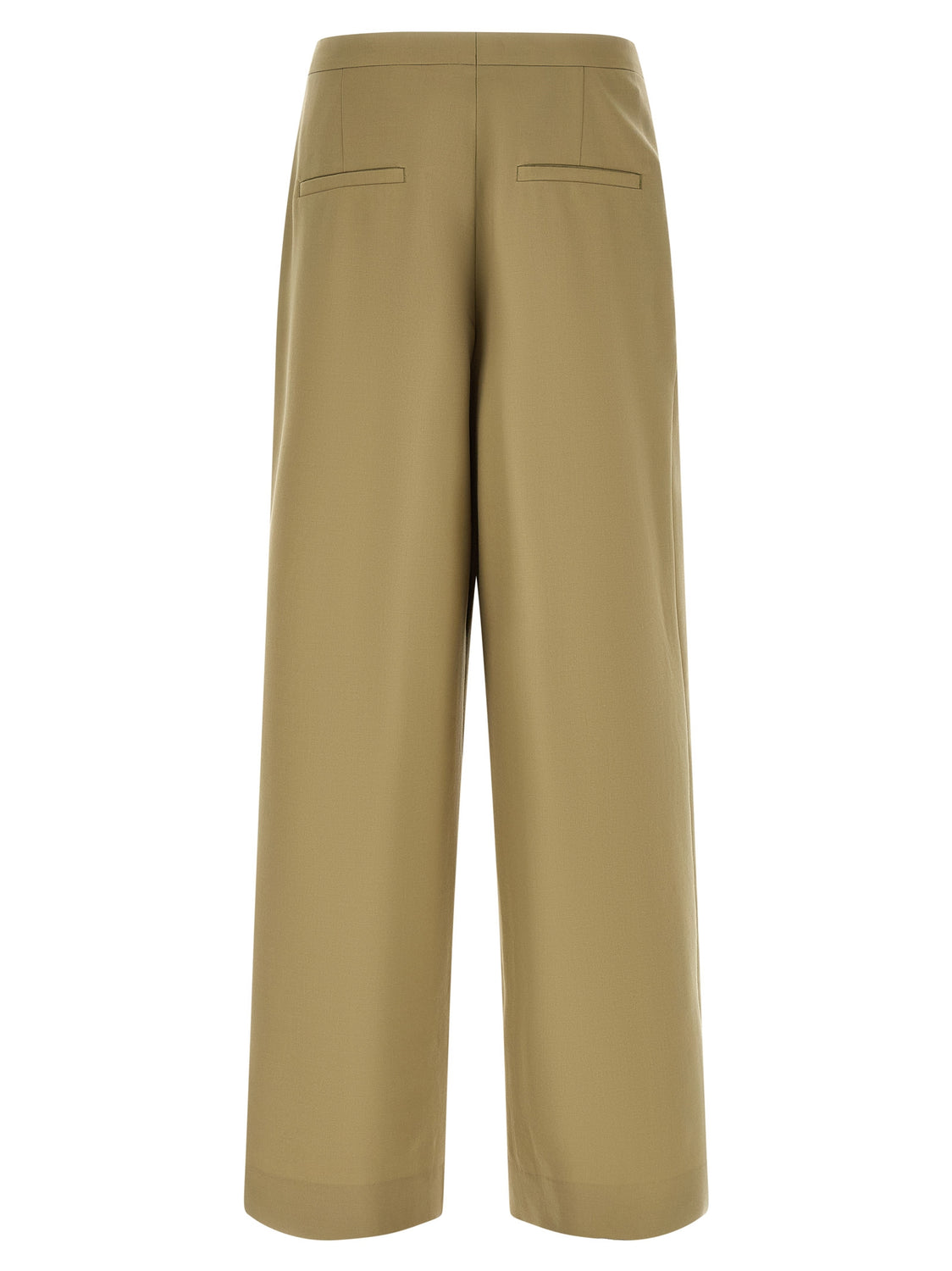 Bicolor Wool Casual Pants