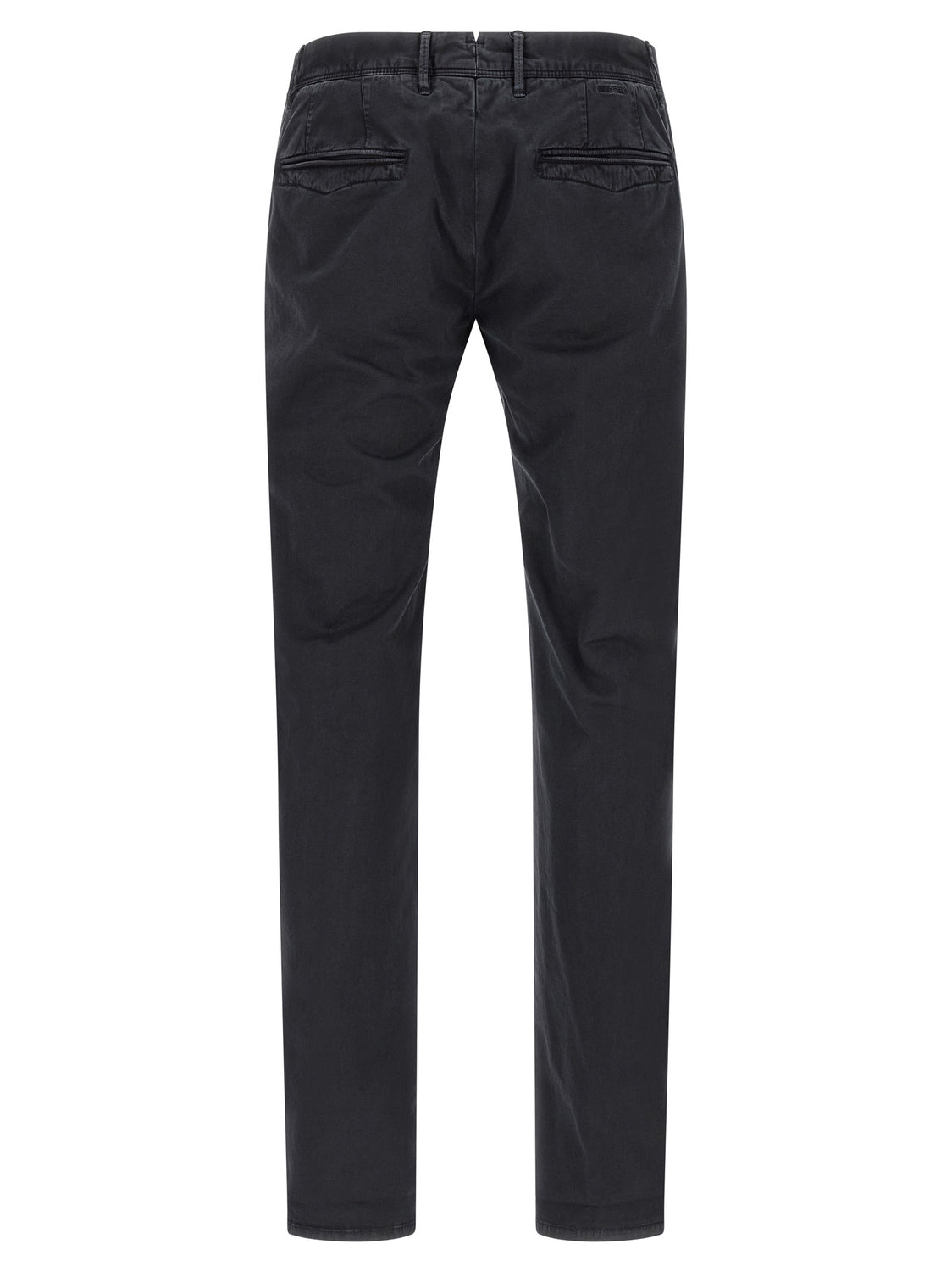 Blue Cotton Casual Pants