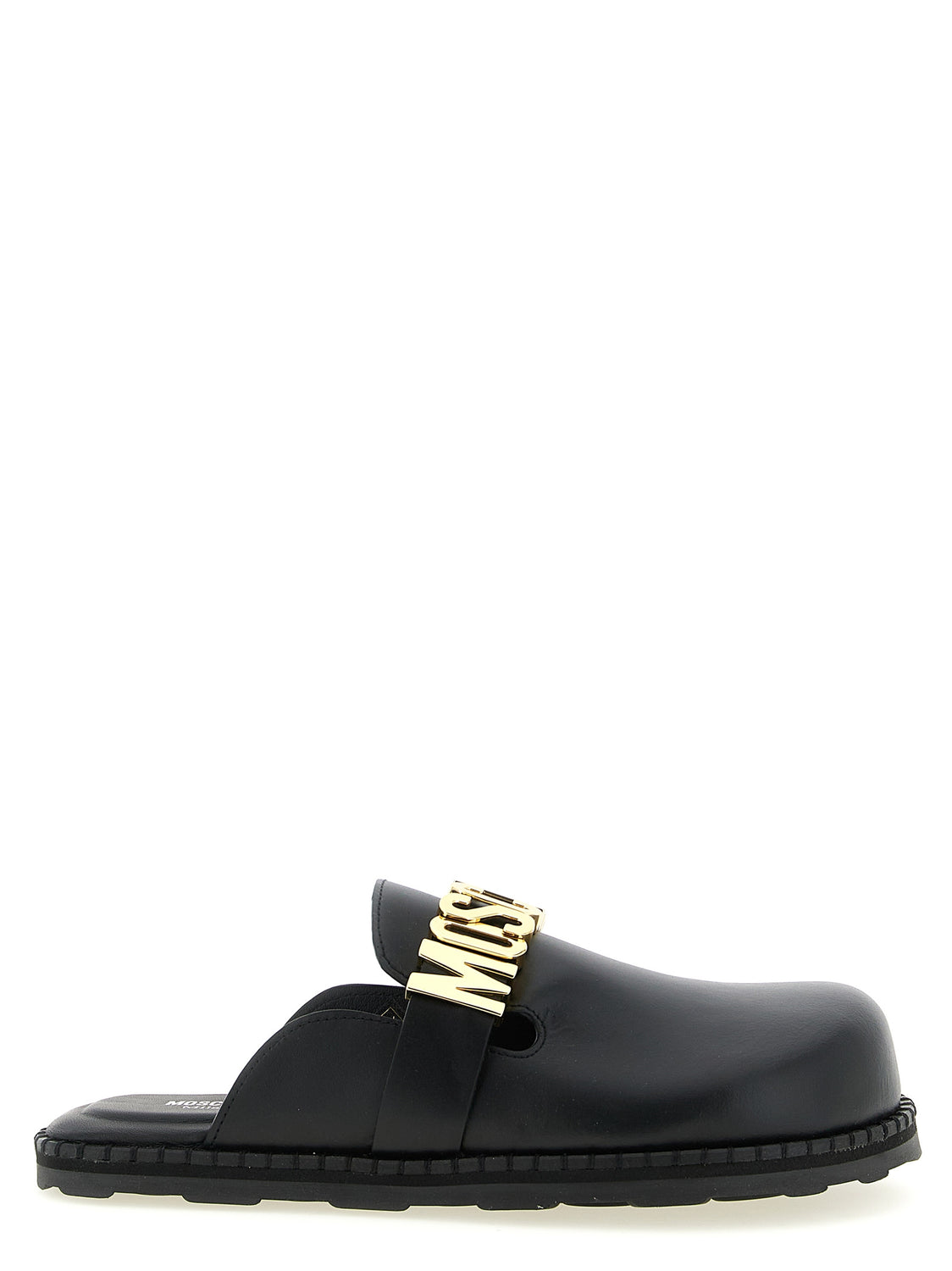 Black Calfskin Clogs