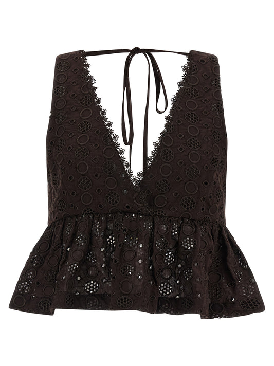 Brown Cotton Blouse