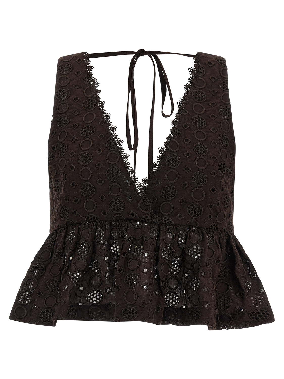 Brown Cotton Blouse