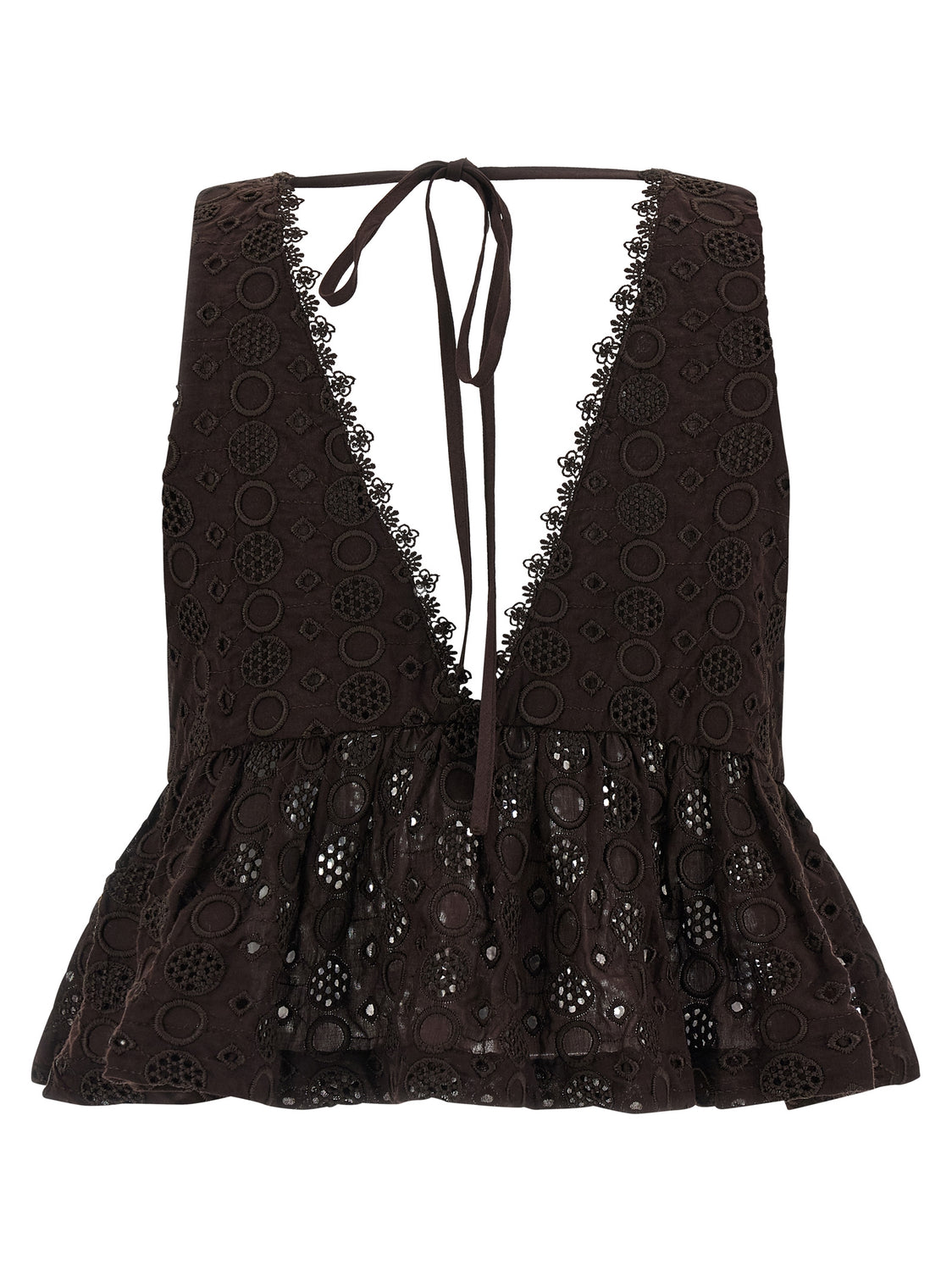 Brown Cotton Blouse
