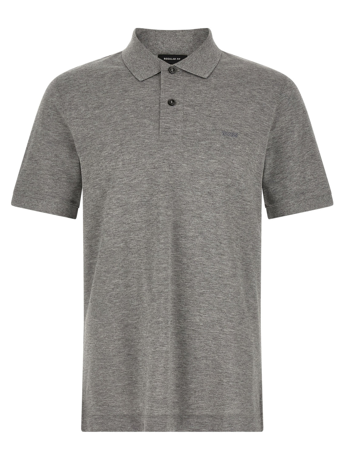 Gray Cotton Polo Shirt