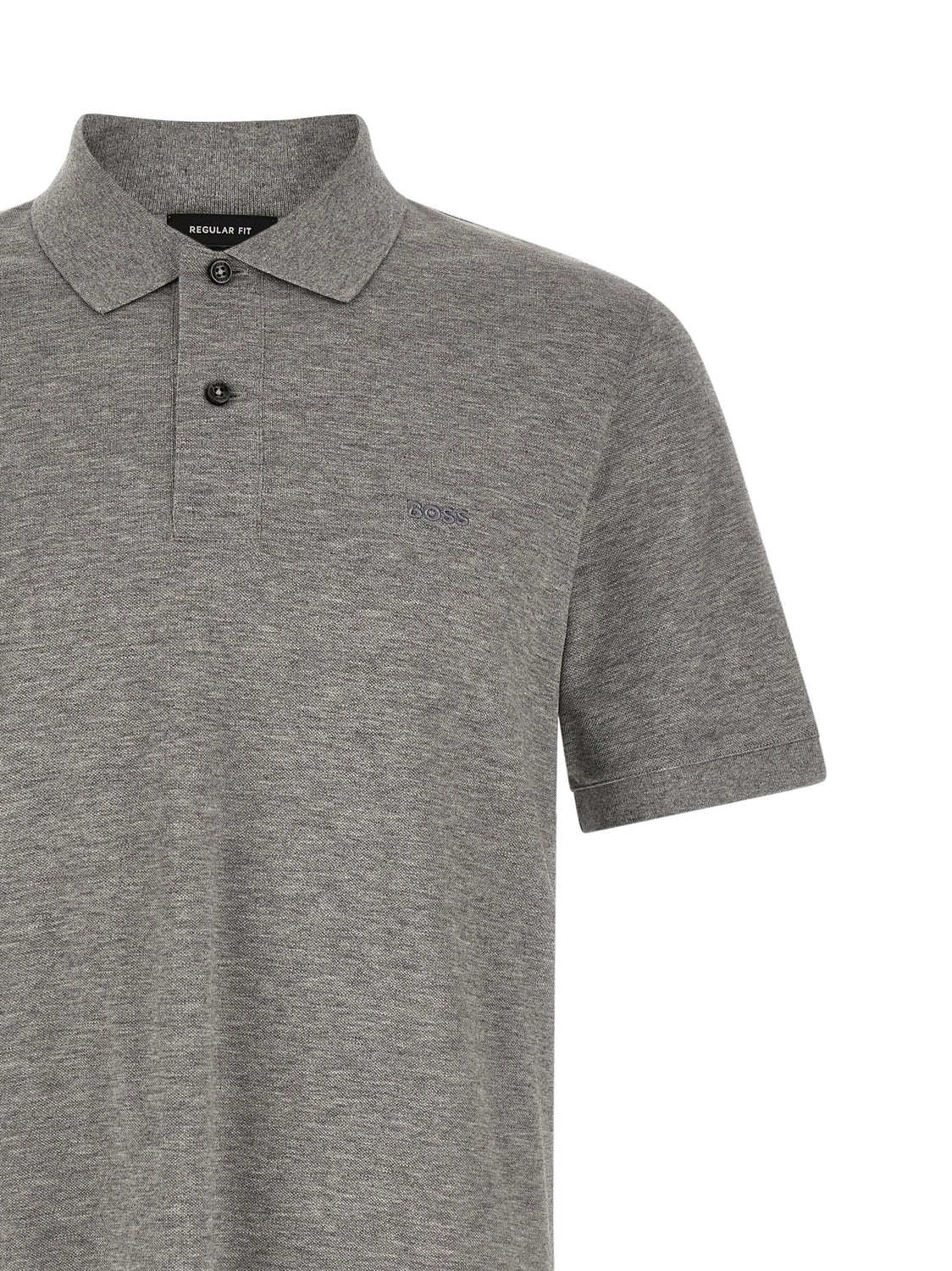 Gray Cotton Polo Shirt