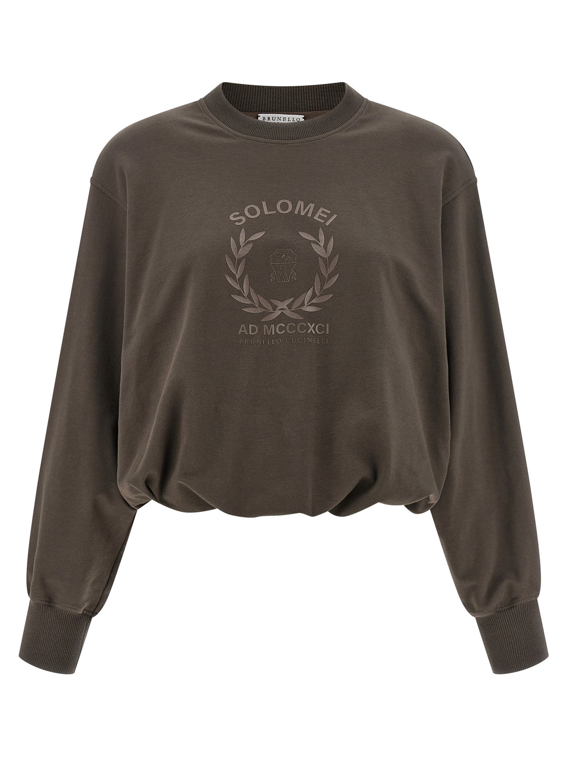 Brown Cotton Sweatshirt