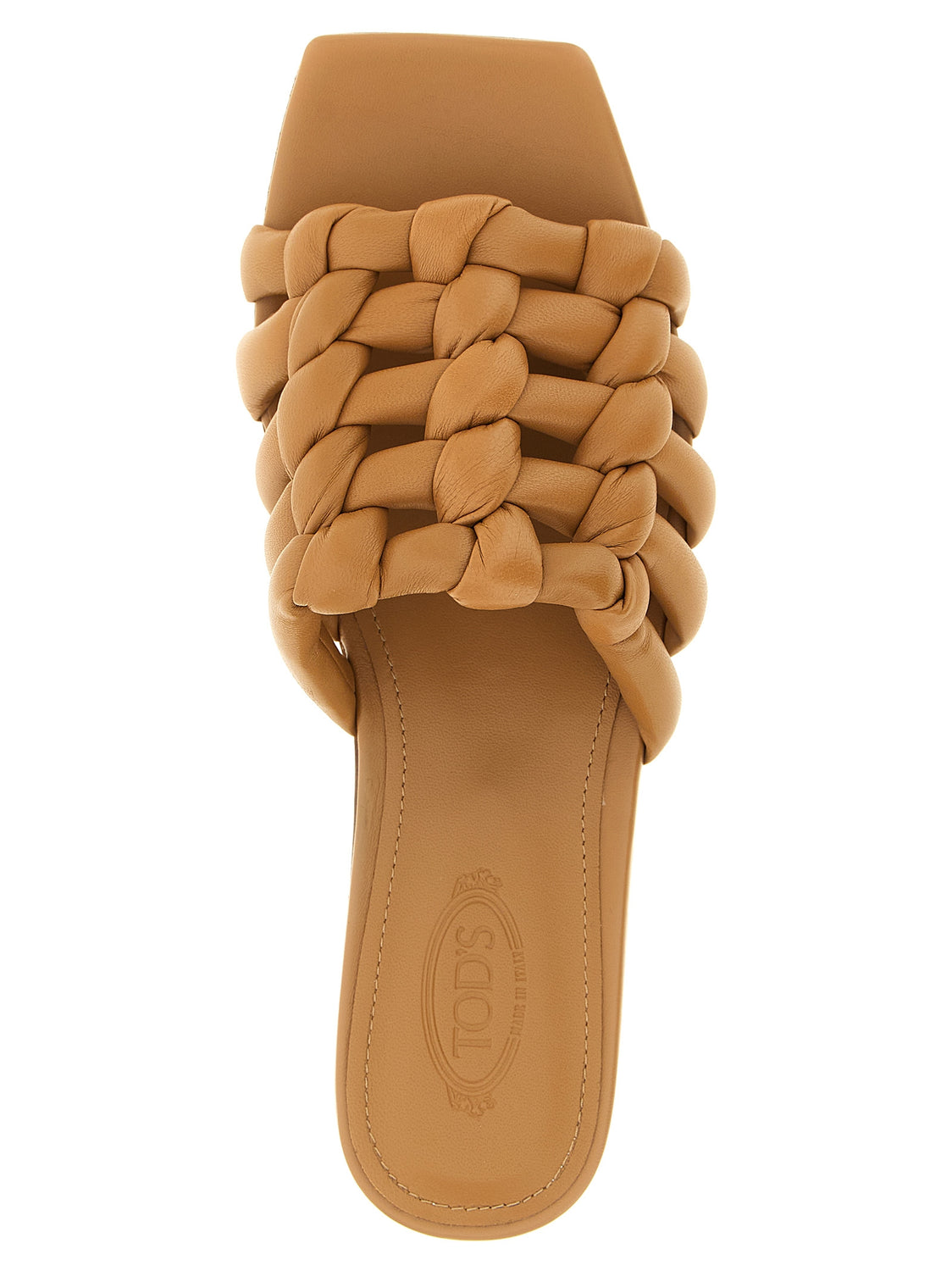 Brown Lambskin Slides