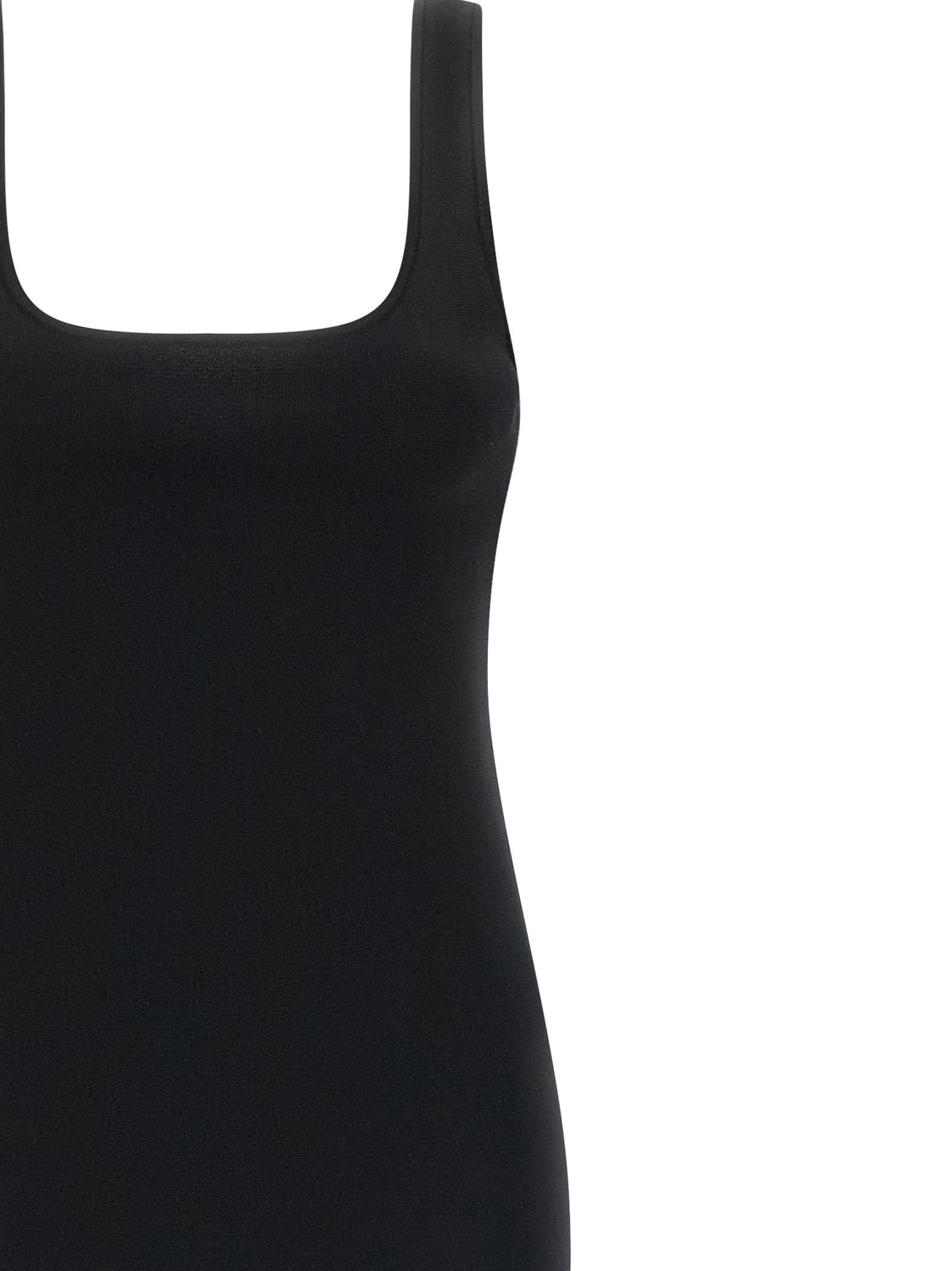 Black Viscose Midi Dress