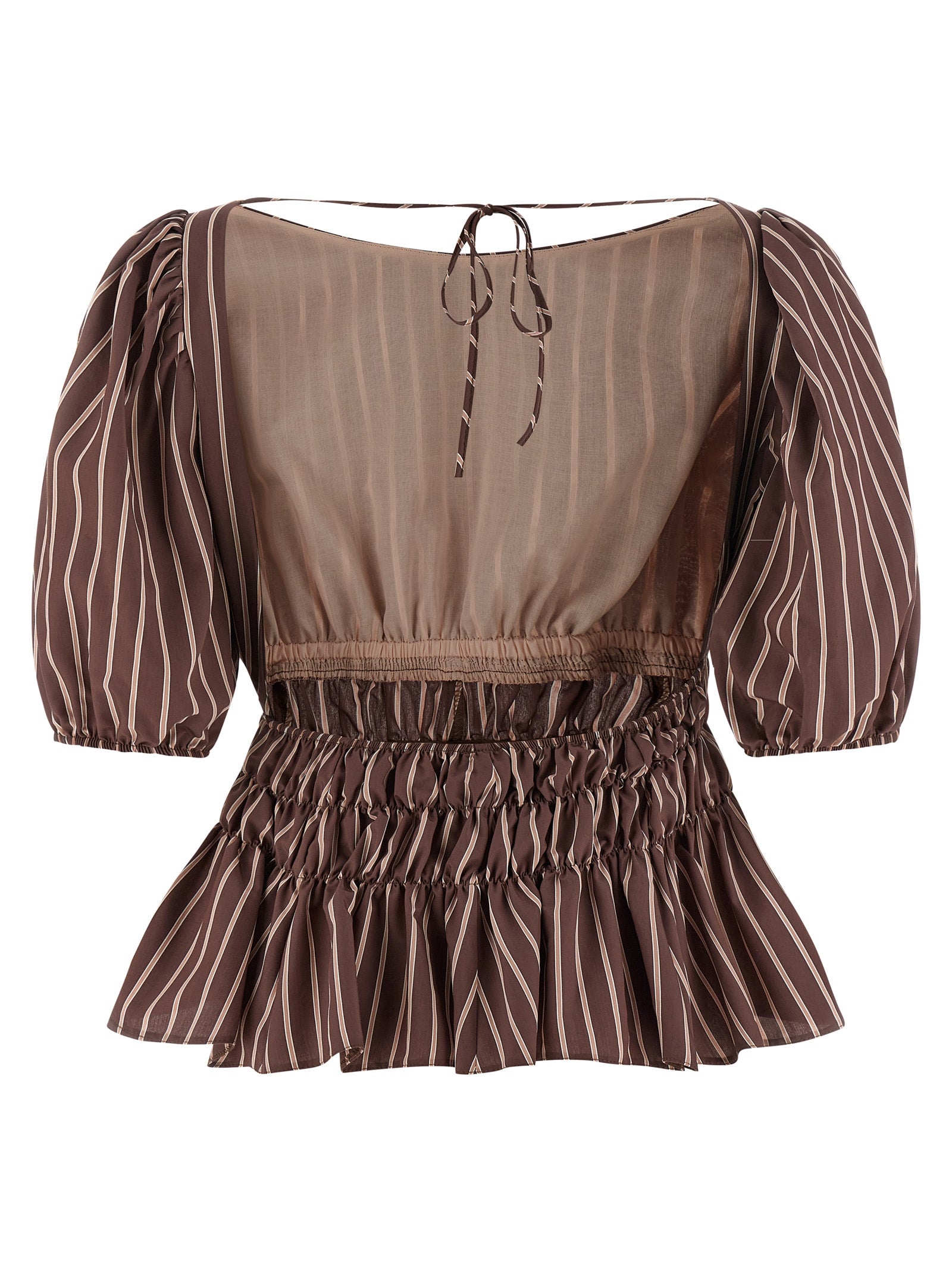 Brown Viscose Pattern Shirt