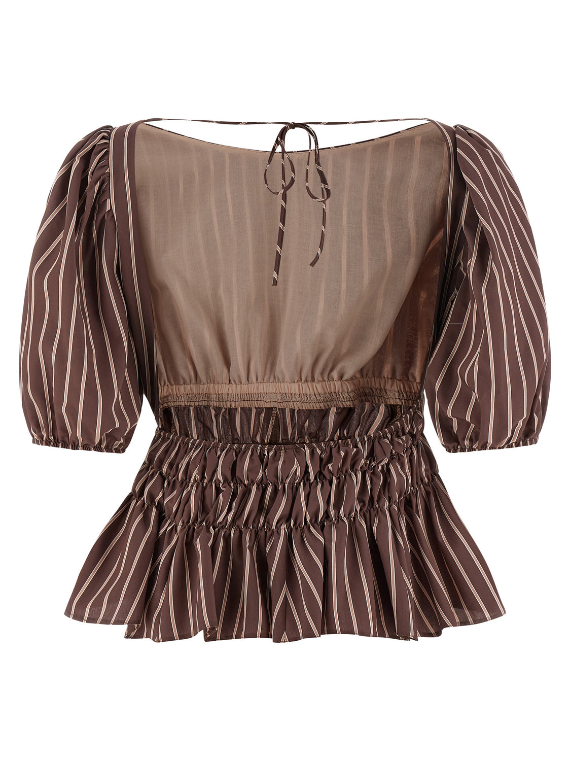 Brown Viscose Pattern Shirt