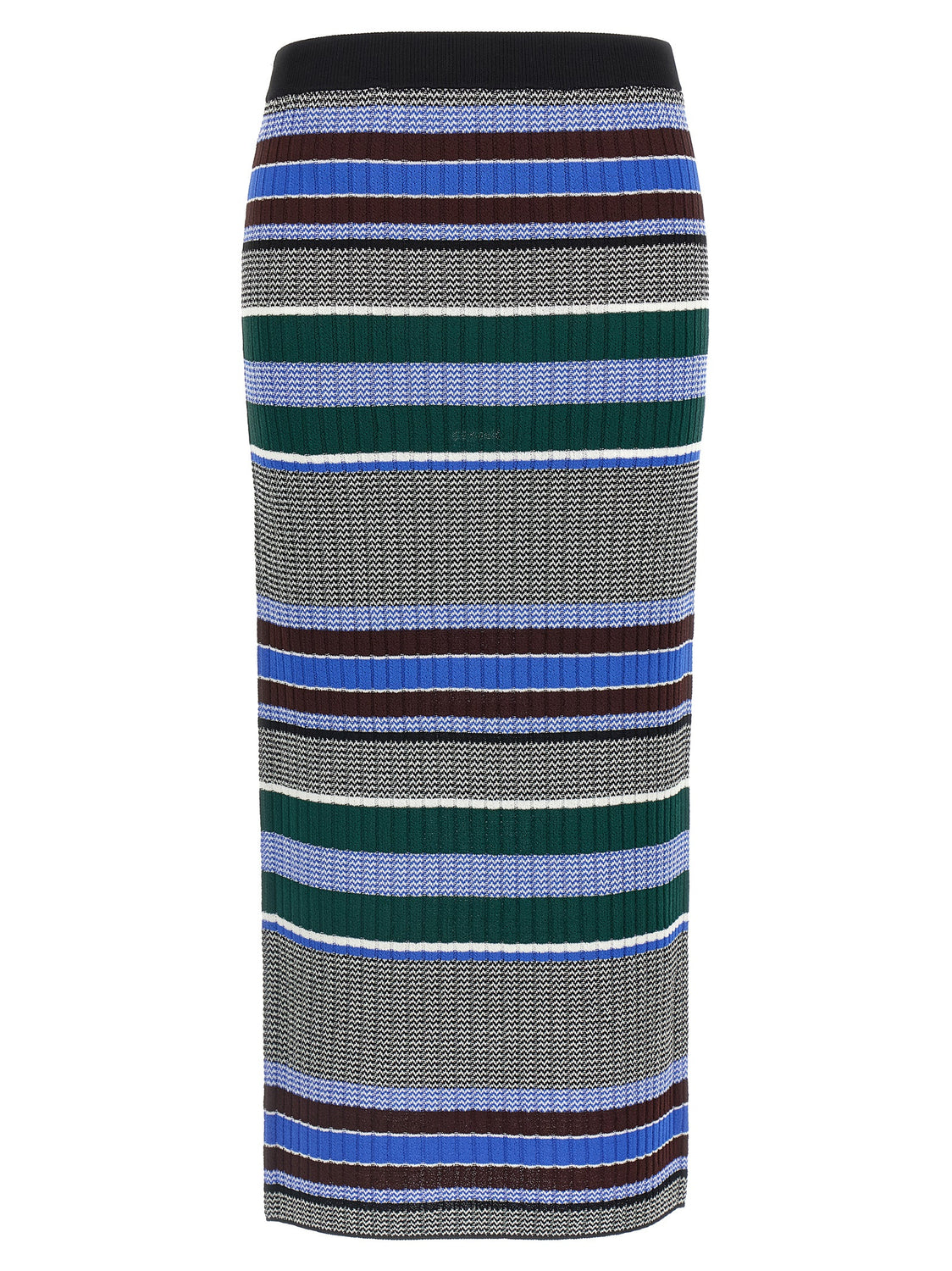 Multicolor Viscose Midi Skirt