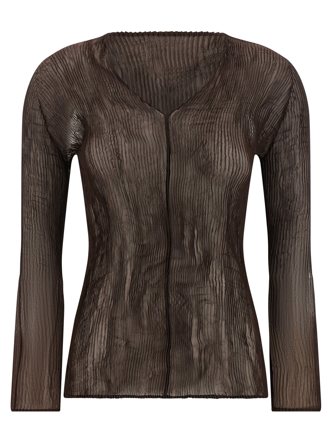 Brown Polyester Blouse