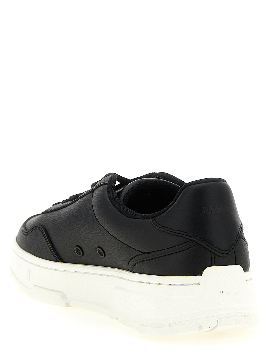 Black Polyester Low Top Sneakers