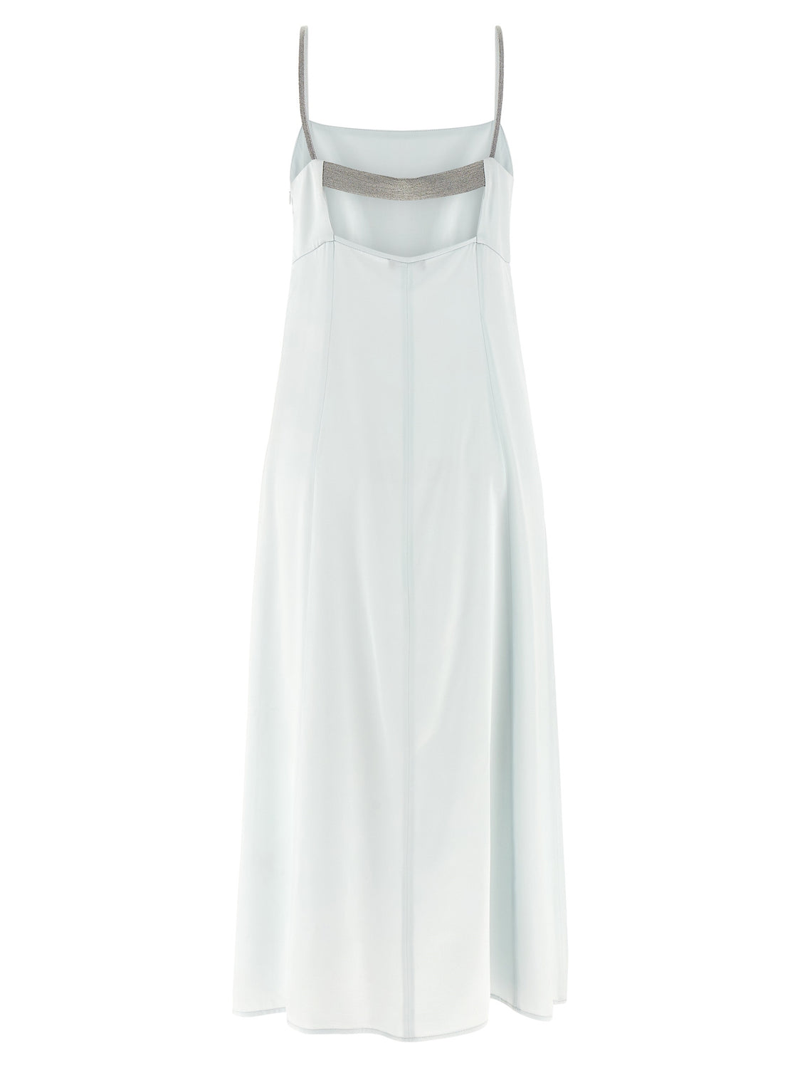 Blue Viscose Long Dress
