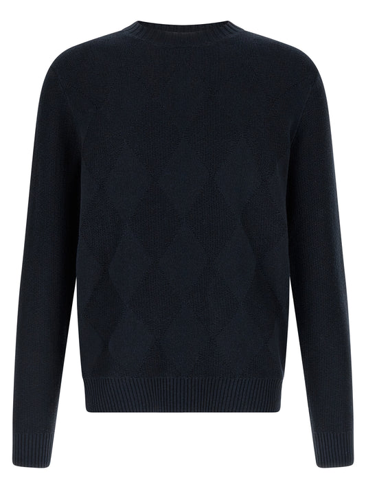 Blue Cotton Cardigan