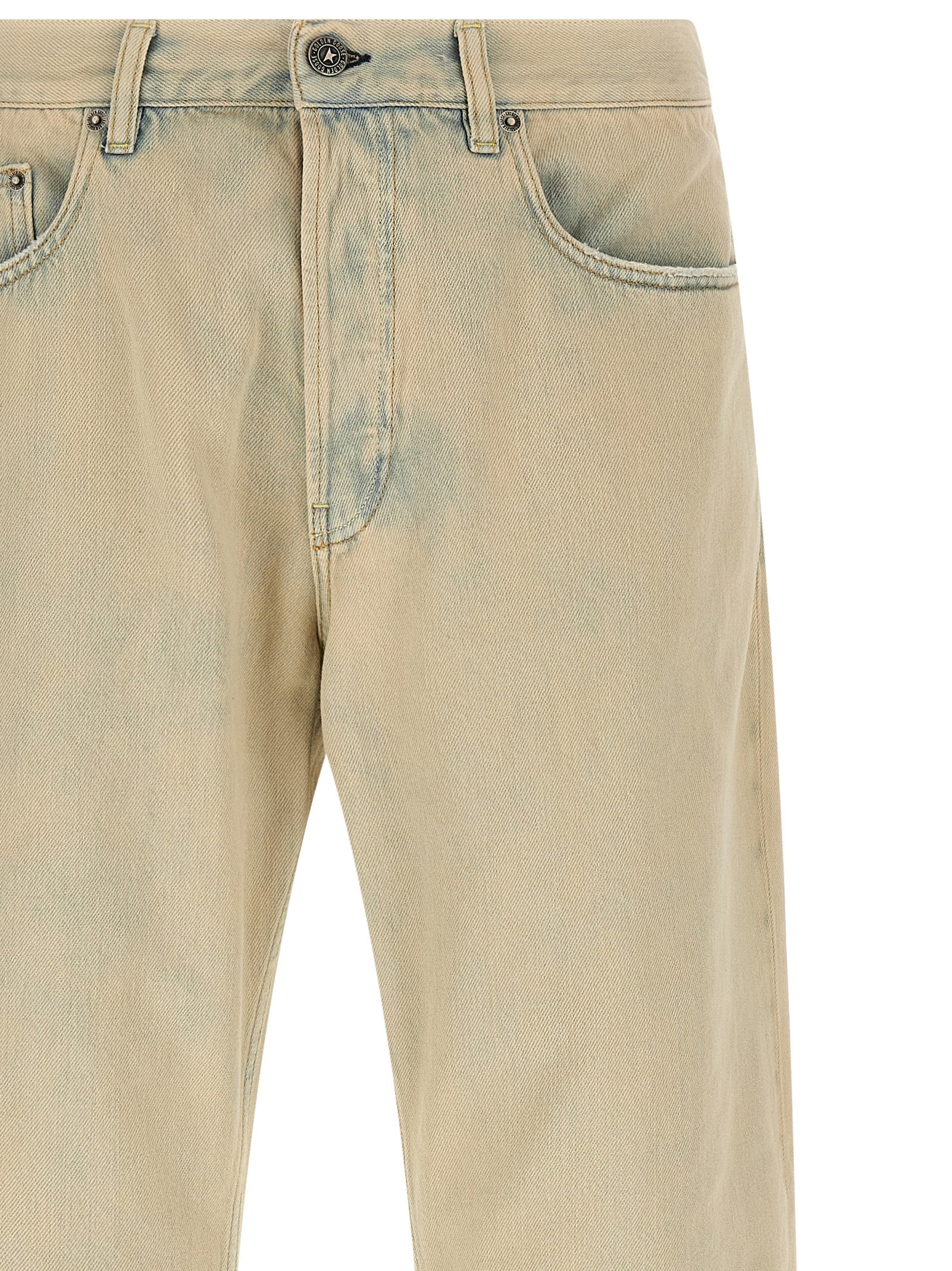Beige Cotton Jeans Denim